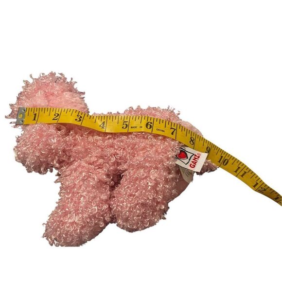 Ganz Webkinz Pink Curly Shaggy Poodle Dog Plush Stuffed Animal Toy 9" - Picture 2 of 10